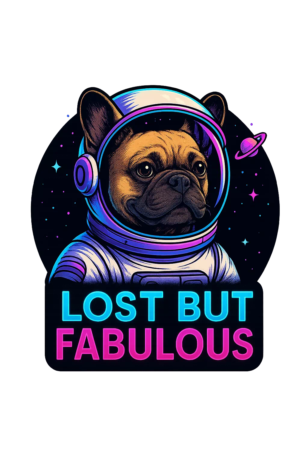 Frenchie Astronaut Lost But Fabulous